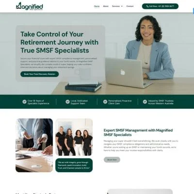 SMSF accountant website design Gold Coast - Expert financial services website